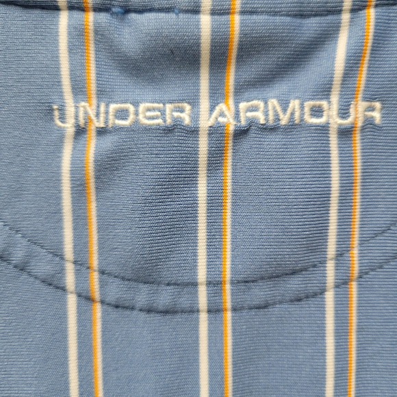 Under Armour Embroidered Logo Striped Polo Shirt Size Medium Excellent Condition - Picture 10 of 10